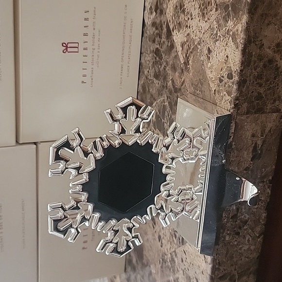 Pottery Barn Snowflake Stocking Holder with frame. - Picture 5 of 5
